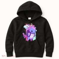 Cute Pastel Goth Space Galaxy Axolotl Nu Goth Aesthetic Kids Hoodie thumb 0