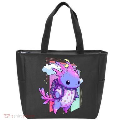Cute Pastel Goth Space Galaxy Axolotl Nu Goth Aesthetic Tote Bag