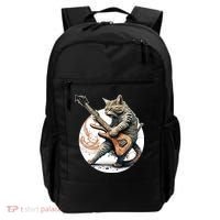 Cat Playing Guitar Rock Cat Heavy Metal Cat Music Cat Backpack thumb 0