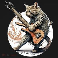 Cat Playing Guitar Rock Cat Heavy Metal Cat Music Cat Backpack thumb 2
