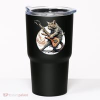 Cat Playing Guitar Rock Cat Heavy Metal Cat Music Cat Tumbler thumb 0