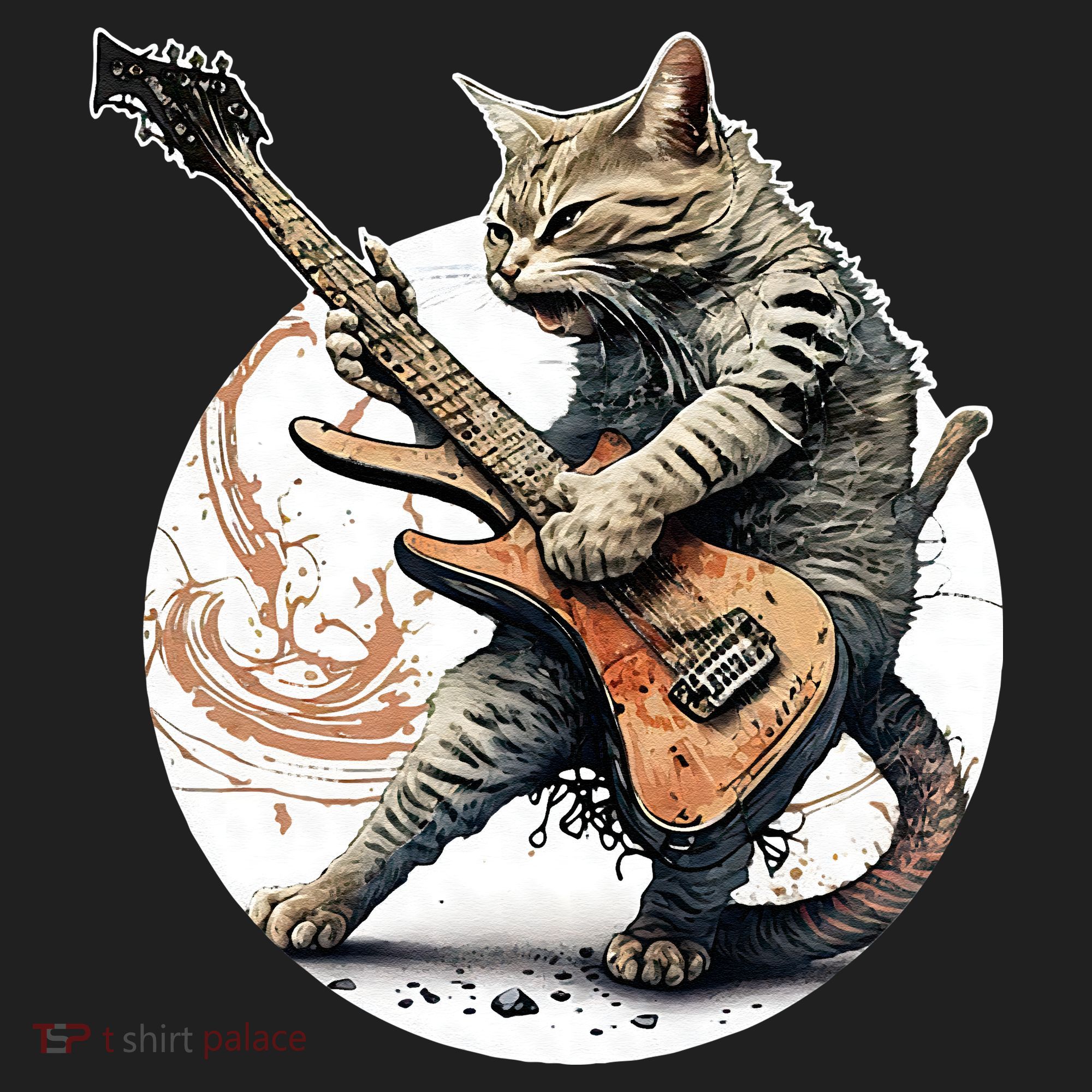Cat Playing Guitar Rock Cat Heavy Metal Cat Music Cat Tumbler