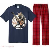 Cat Playing Guitar Rock Cat Heavy Metal Cat Music Cat Pajama Set thumb 0