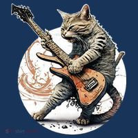 Cat Playing Guitar Rock Cat Heavy Metal Cat Music Cat Women's Hoodie thumb 2