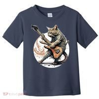 Cat Playing Guitar Rock Cat Heavy Metal Cat Music Cat Toddler T-Shirt thumb 0