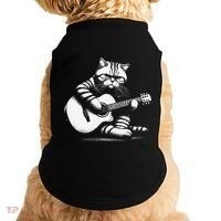 Cat Playing Guitar Acoustic Guitar Doggie Tank thumb 0