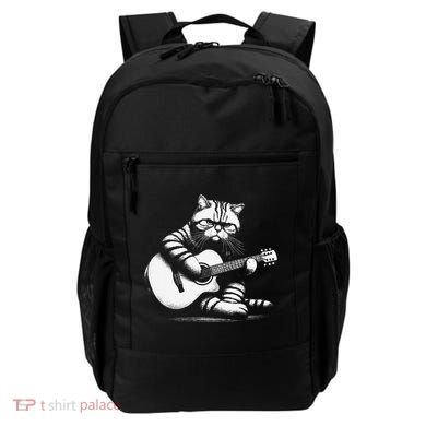 Cat Playing Guitar Acoustic Guitar Backpack