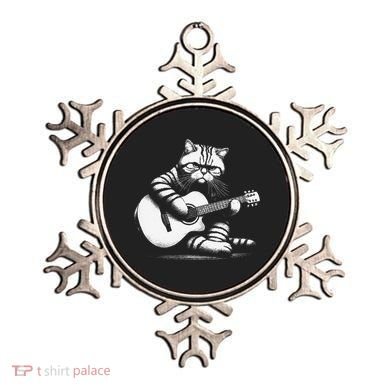 Cat Playing Guitar Acoustic Guitar Ornament