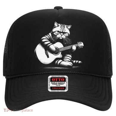 Cat Playing Guitar Acoustic Guitar Hat