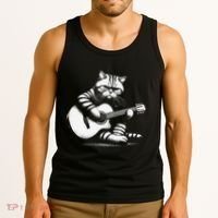 Cat Playing Guitar Acoustic Guitar Tank Top thumb 3