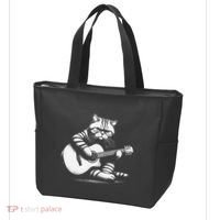 Cat Playing Guitar Acoustic Guitar Tote Bag thumb 3