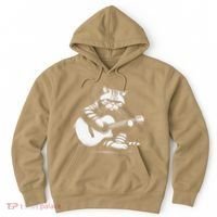 Cat Playing Guitar Acoustic Guitar Hoodie thumb 0
