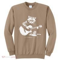 Cat Playing Guitar Acoustic Guitar Sweatshirt thumb 0