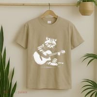Cat Playing Guitar Acoustic Guitar T-Shirt thumb 2