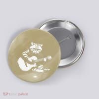 Cat Playing Guitar Acoustic Guitar Button thumb 0