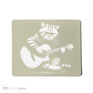Cat Playing Guitar Acoustic Guitar Mousepad