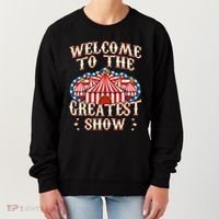 Circus Party Gift Clown Lion Fire Ring Acrobat Funny Women's Sweatshirt thumb 0
