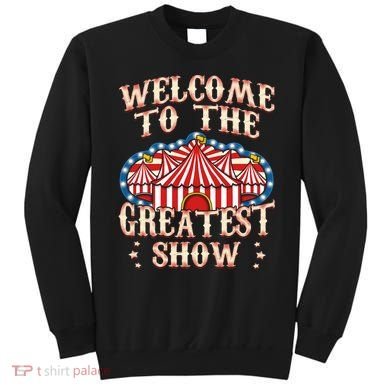 Circus Party Gift Clown Lion Fire Ring Acrobat Funny Sweatshirt