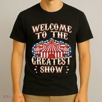 Circus Party Gift Clown Lion Fire Ring Acrobat Funny T-Shirt thumb 3