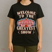Circus Party Gift Clown Lion Fire Ring Acrobat Funny T-Shirt thumb 4