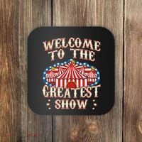 Circus Party Gift Clown Lion Fire Ring Acrobat Funny Coaster thumb 0