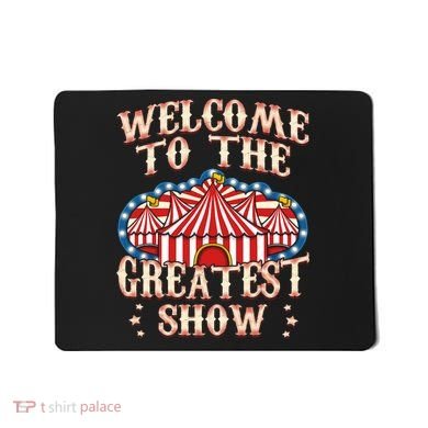 Circus Party Gift Clown Lion Fire Ring Acrobat Funny Mousepad