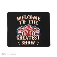 Circus Party Gift Clown Lion Fire Ring Acrobat Funny Mousepad thumb 0