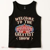Circus Party Gift Clown Lion Fire Ring Acrobat Funny Tank Top thumb 2