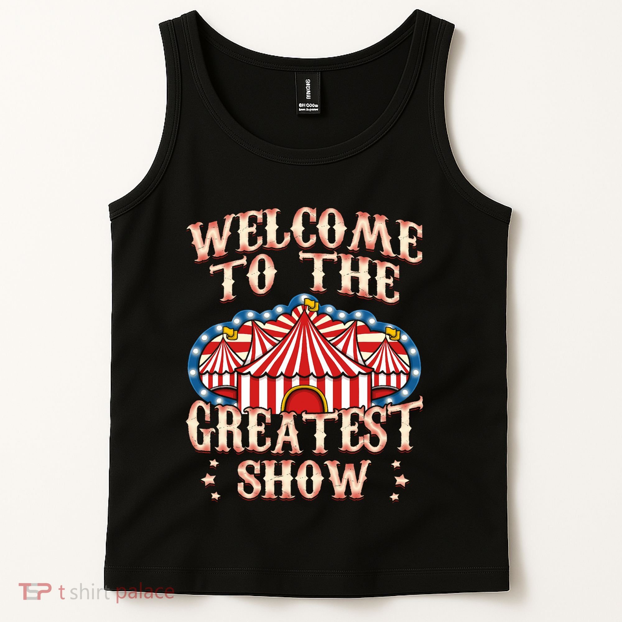 Circus Party Gift Clown Lion Fire Ring Acrobat Funny Tank Top