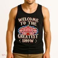 Circus Party Gift Clown Lion Fire Ring Acrobat Funny Tank Top thumb 3
