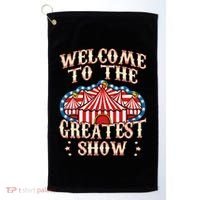 Circus Party Gift Clown Lion Fire Ring Acrobat Funny Golf Towel thumb 0