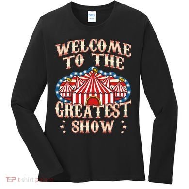 Circus Party Gift Clown Lion Fire Ring Acrobat Funny Women's Long Sleeve Shirt