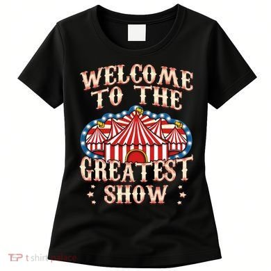 Circus Party Gift Clown Lion Fire Ring Acrobat Funny Women's T-Shirt