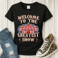 Circus Party Gift Clown Lion Fire Ring Acrobat Funny Women's T-Shirt thumb 3