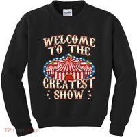 Circus Party Gift Clown Lion Fire Ring Acrobat Funny Kids Sweatshirt thumb 0