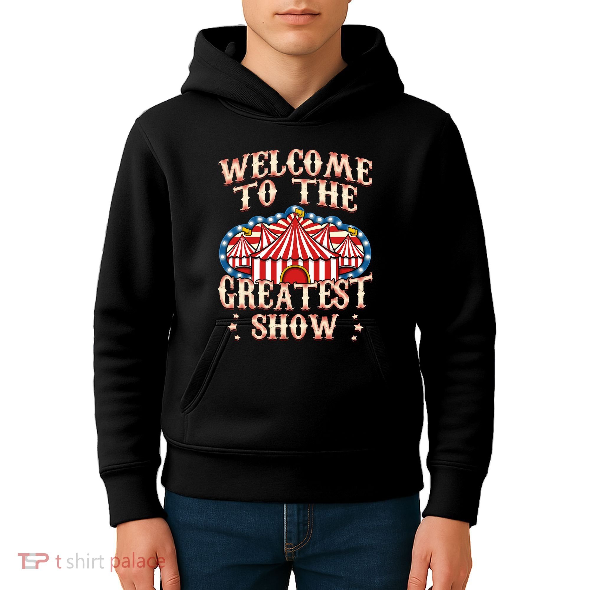 Circus Party Gift Clown Lion Fire Ring Acrobat Funny Kids Hoodie