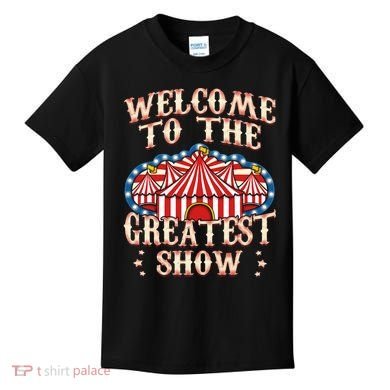 Circus Party Gift Clown Lion Fire Ring Acrobat Funny Kids T-Shirt