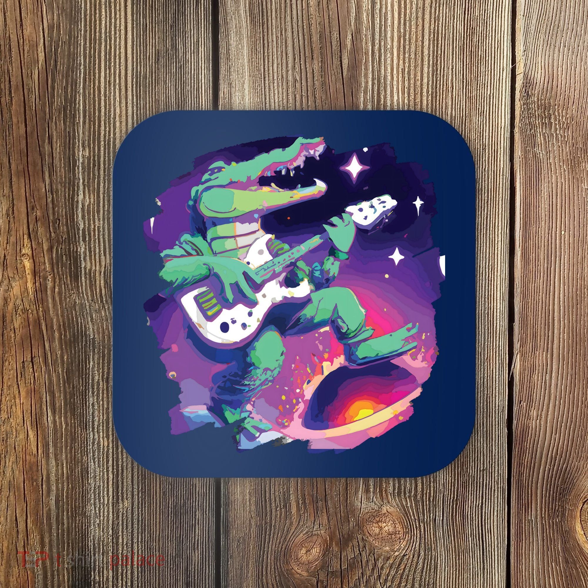 Crocodile Playing Guitar In Space Outer Space Alligator Coaster