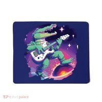 Crocodile Playing Guitar In Space Outer Space Alligator Mousepad thumb 0