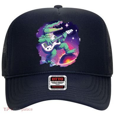 Crocodile Playing Guitar In Space Outer Space Alligator Hat