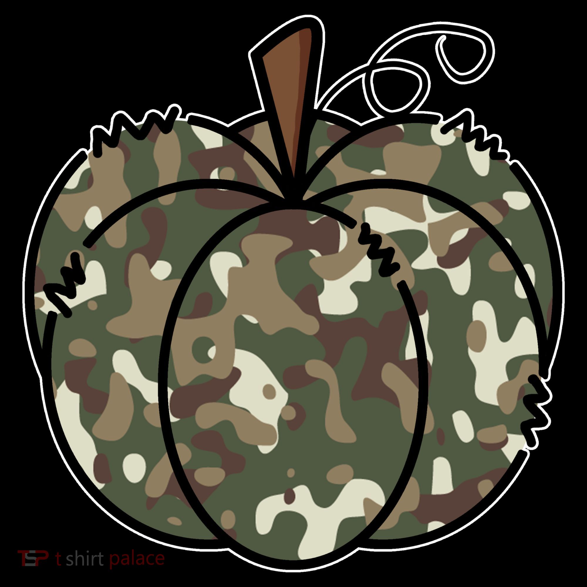Camouflage Pumpkin Holiday Coaster