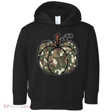 Camouflage Pumpkin Holiday Toddler Hoodie