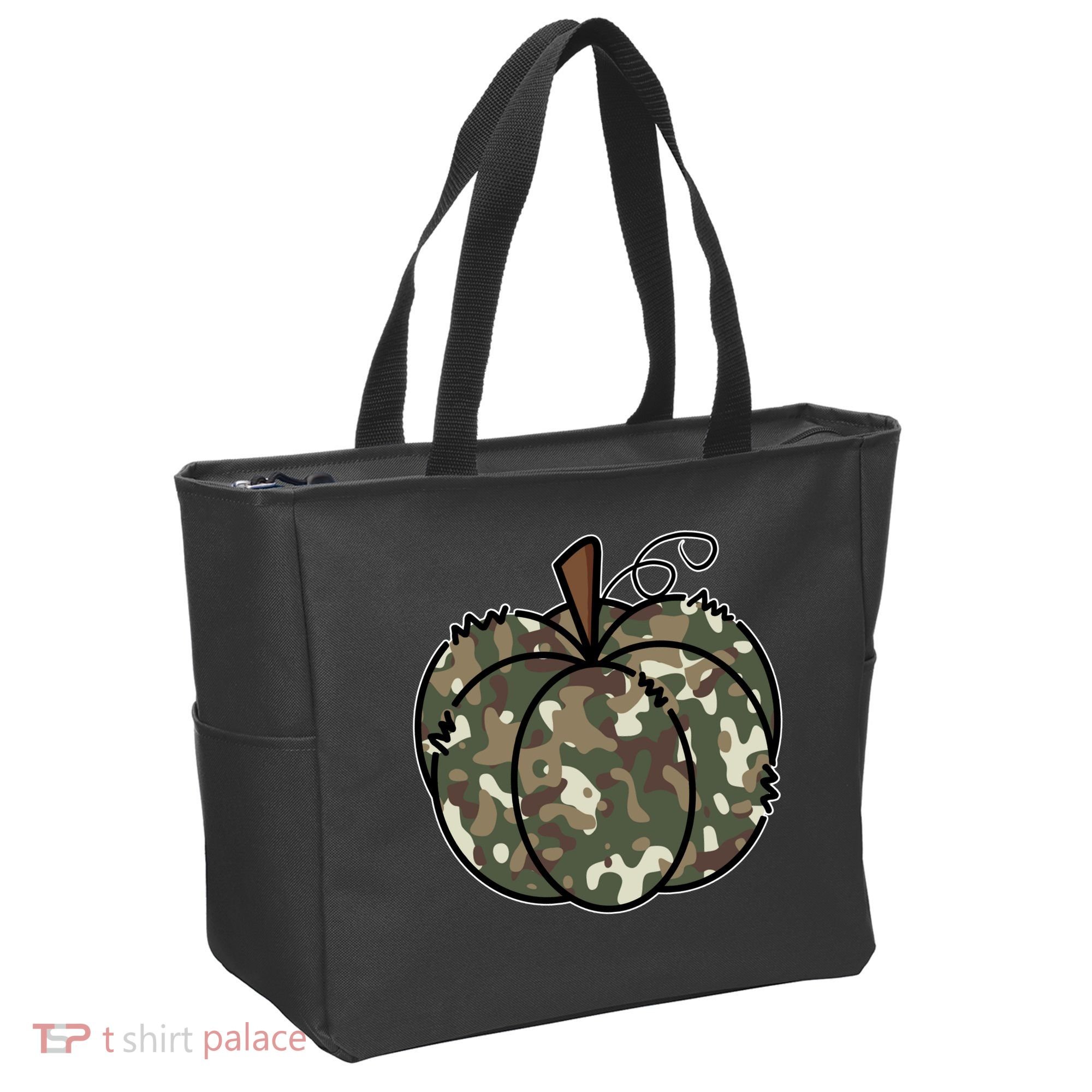 Camouflage Pumpkin Holiday Tote Bag