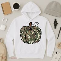 Camouflage Pumpkin Holiday Hoodie thumb 3