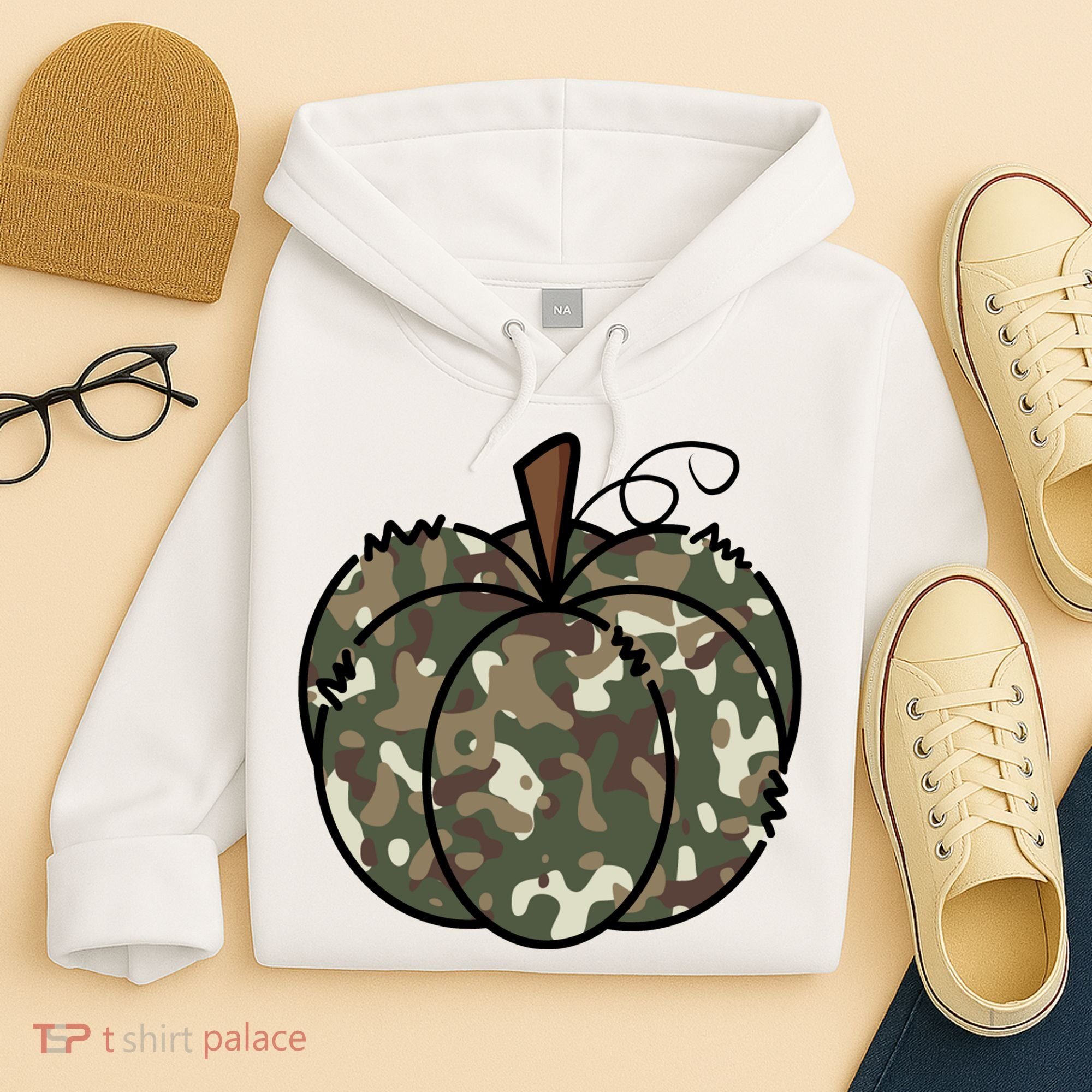 Camouflage Pumpkin Holiday Hoodie