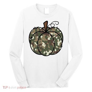 Camouflage Pumpkin Holiday Long Sleeve Shirt