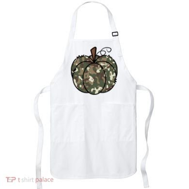 Camouflage Pumpkin Holiday Apron