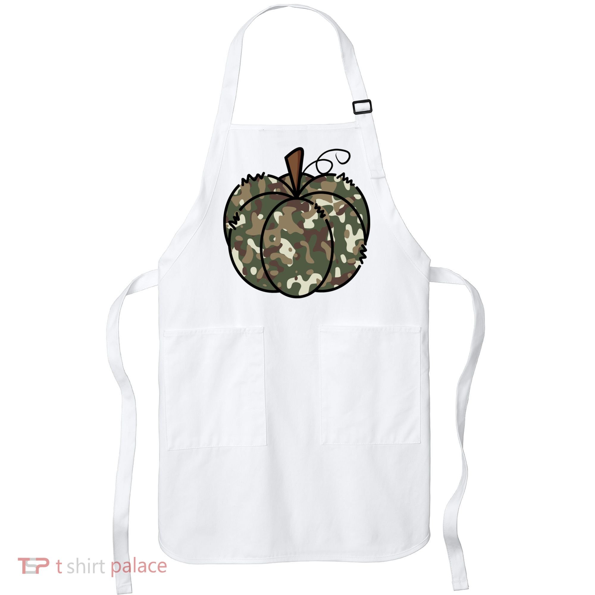Camouflage Pumpkin Holiday Apron