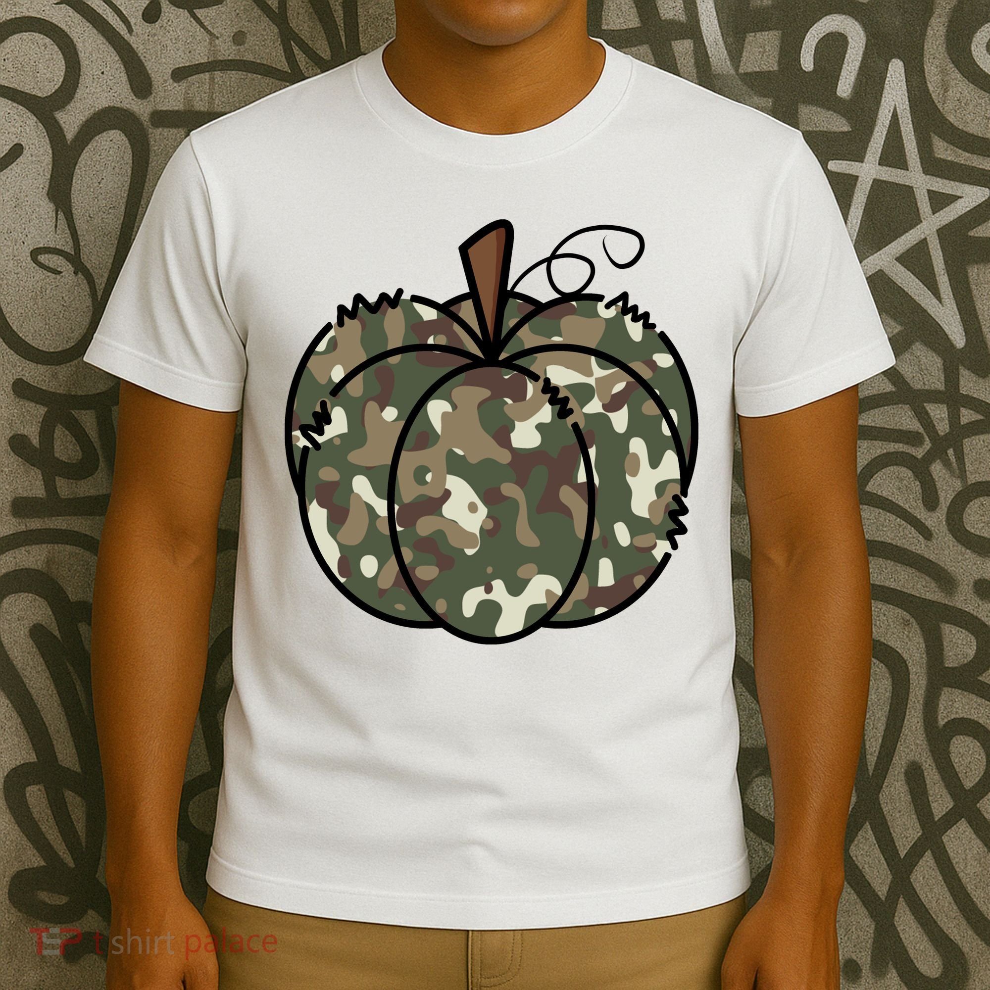 Camouflage Pumpkin Holiday T-Shirt