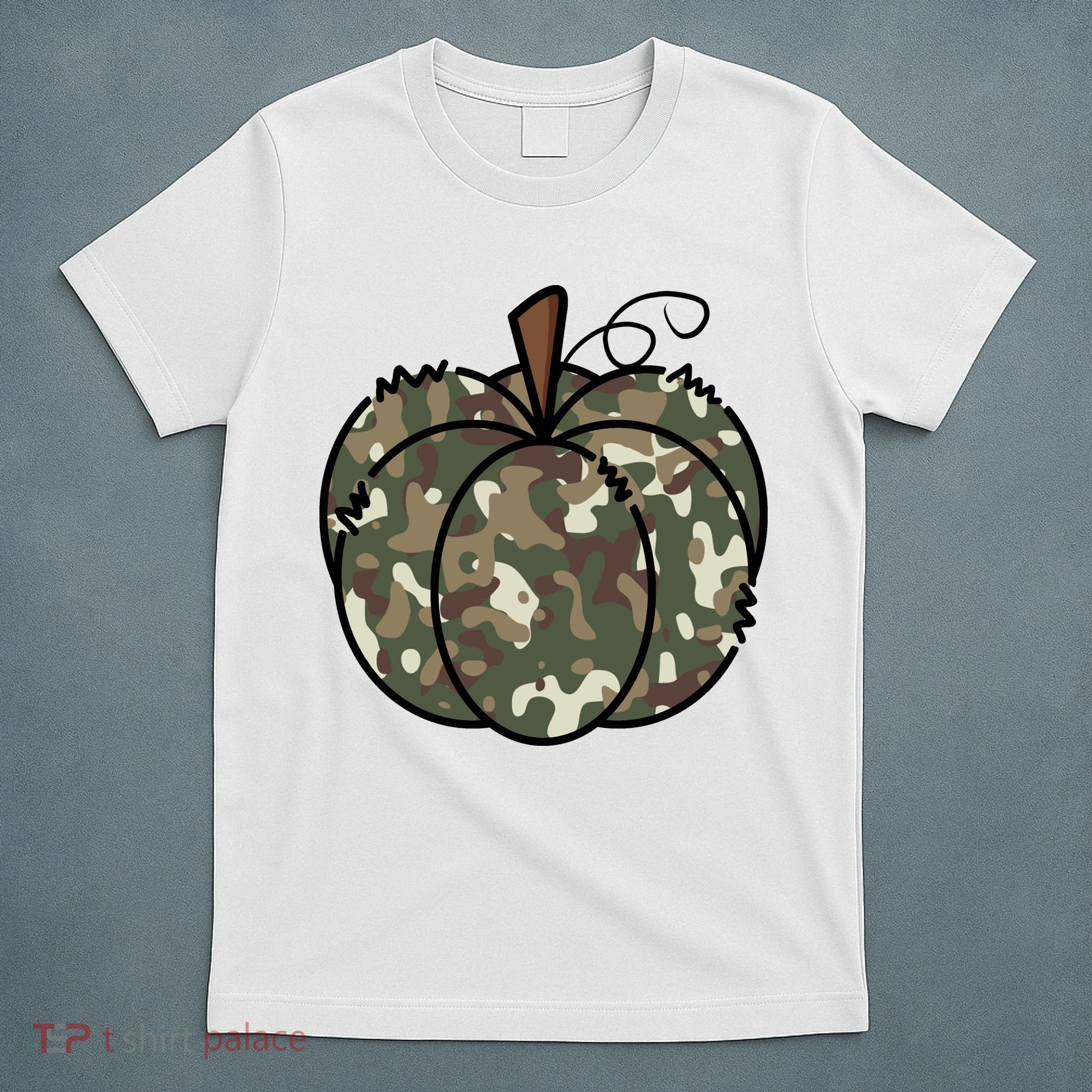 Camouflage Pumpkin Holiday T-Shirt